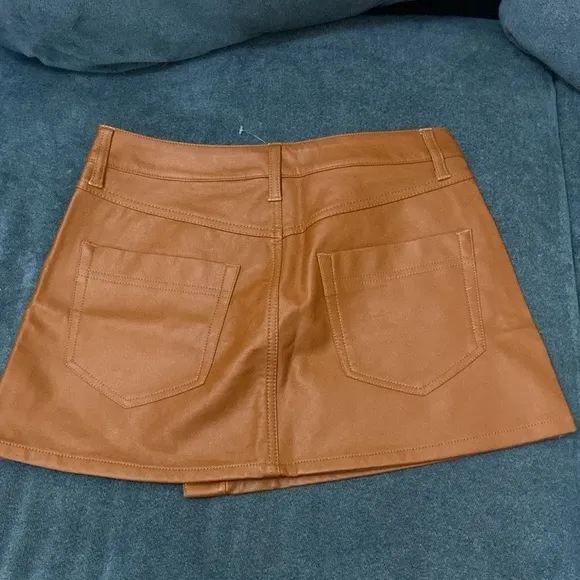 Free people We The Free Wynne vegan Caramel Cafe  skirt size 26 NWOT