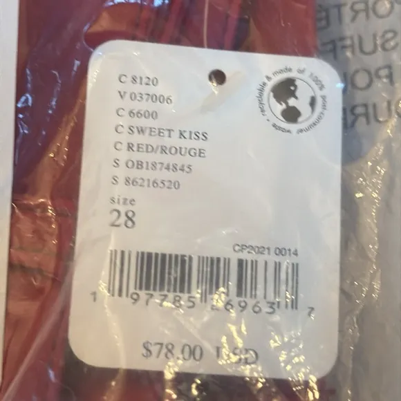 Free People We The Free Wynne Vegan Skirt Red Size 28 NWT in packaging