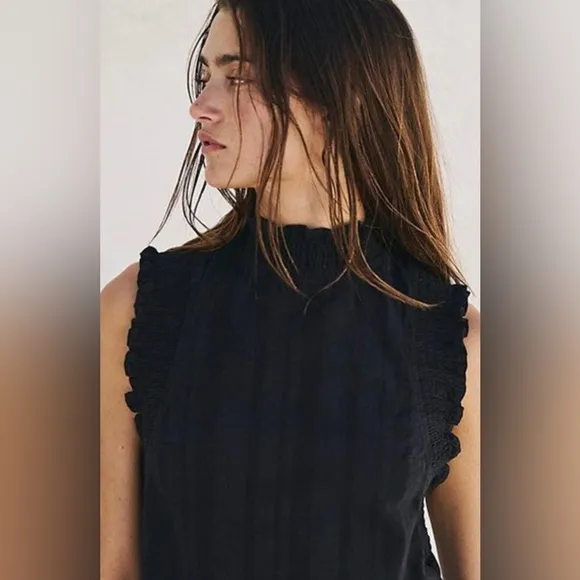 Free People Women's Black Stevie Tunic dress size L NWOT