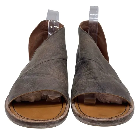 Free People Womens Shoes Mont Blanc Sandals 8.5 Taupe Leather Flat Casual Boho