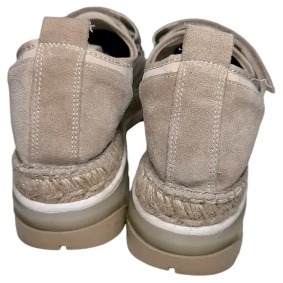 Free People Women’s Size 38 7.5 Tan Chapmin Double Take Sneak Platform Sneakers