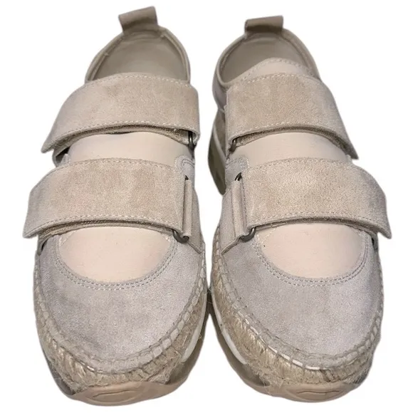 Free People Women’s Size 38 7.5 Tan Chapmin Double Take Sneak Platform Sneakers