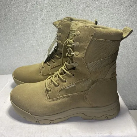Free Soldier Men’s Tactical Desert Boots – Tan – Size 11.5 – Lace-Up – Lightweig