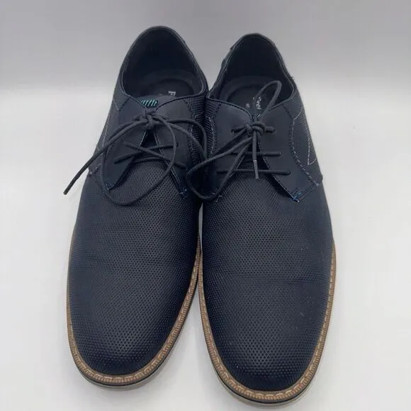 Freeman Travis Oxford Mens 13M  Blue Dress Shoes Memory Foam Insole