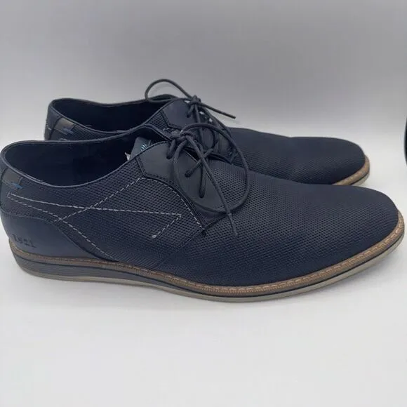 Freeman Travis Oxford Mens 13M  Blue Dress Shoes Memory Foam Insole
