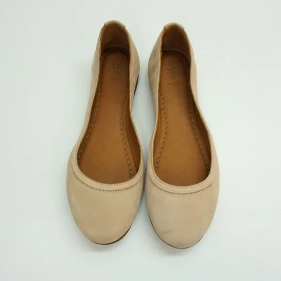 FRYE Carson Ballet Flat Slip-On Flat Blush Suede