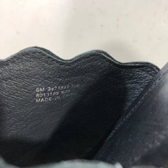 Frye Cindy Wave Mule Wedge Sandals Black Leather Women's Size 6 EUC