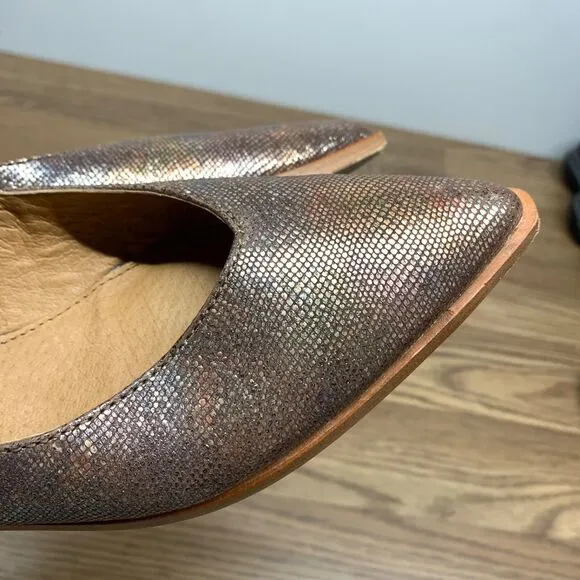 Frye Flats Sandals Women 8M Kenzie Shoes Leather Slingback Slip On Comfort