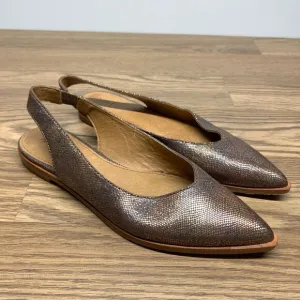 Frye Flats Sandals Women 8M Kenzie Shoes Leather Slingback Slip On Comfort