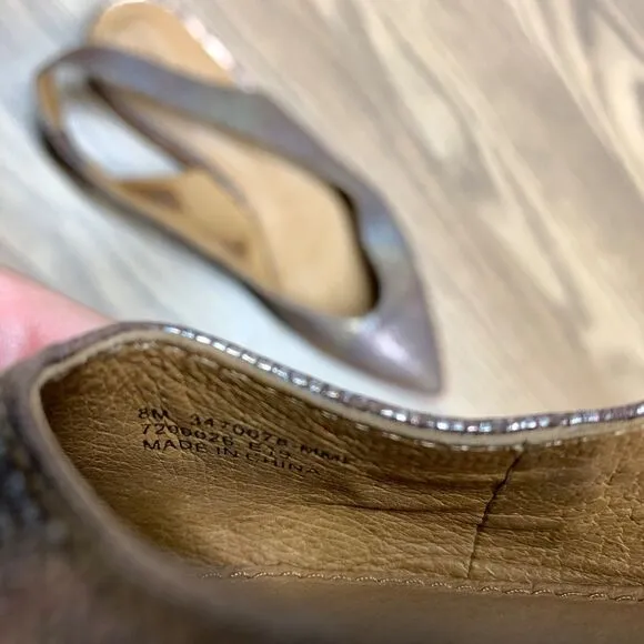 Frye Flats Sandals Women 8M Kenzie Shoes Leather Slingback Slip On Comfort