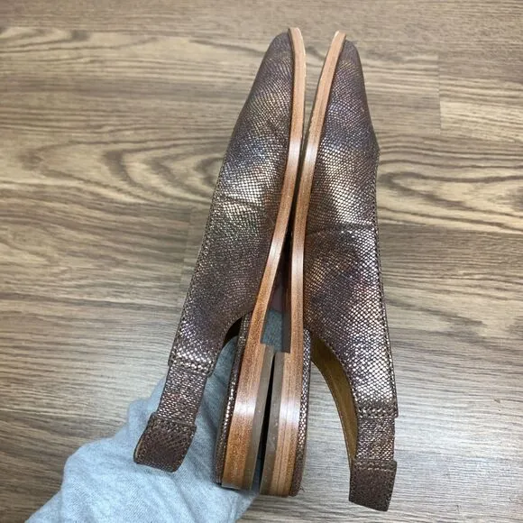 Frye Flats Sandals Women 8M Kenzie Shoes Leather Slingback Slip On Comfort
