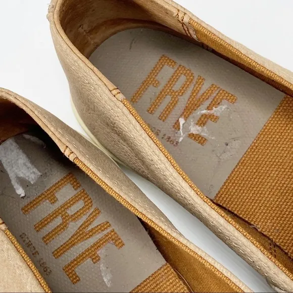 FRYE Ivy Slip On Tan Loafers Shoes Size 6M