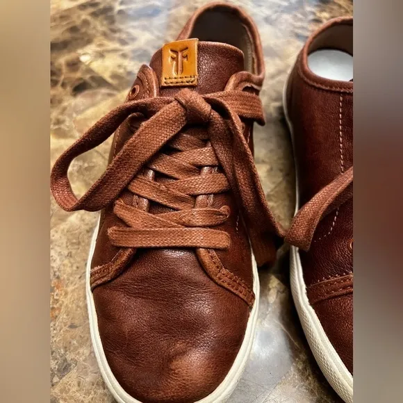 Frye Maya Low Lace Sneakers- Cognac- Womens 7
