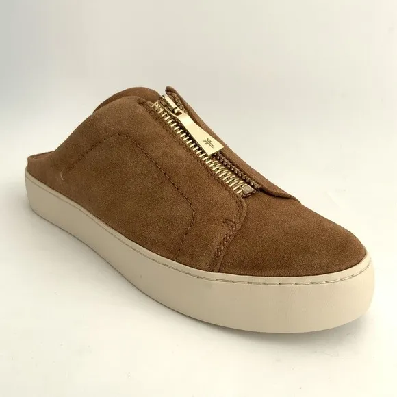 Frye Mules Size 9M Tan Suede Lena Slip-on Platform Shoes