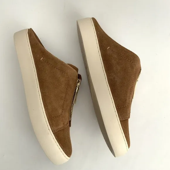 Frye Mules Size 9M Tan Suede Lena Slip-on Platform Shoes
