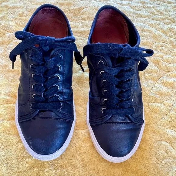 Frye Women's Black Ivy Low Lace Leather Sneakers