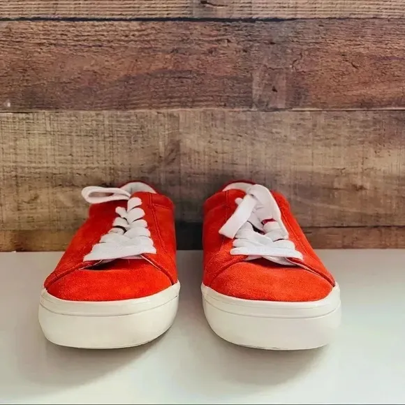 Frye Women’s Kerry Low Lace Suede Red Sneakers