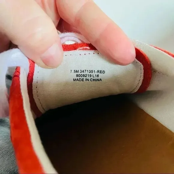 Frye Women’s Kerry Low Lace Suede Red Sneakers