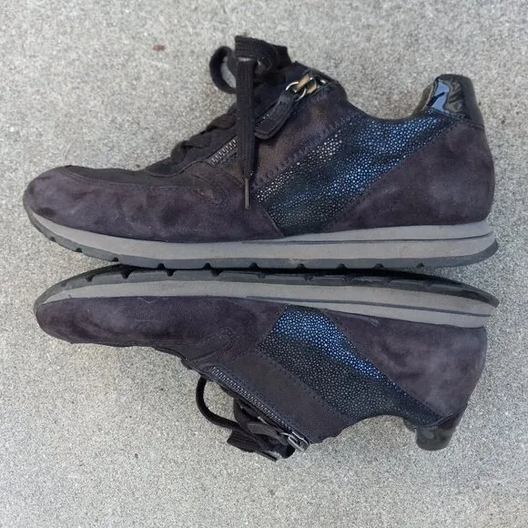 Gabor Dames Mixed Material Sneaker Size 6