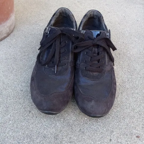 Gabor Dames Mixed Material Sneaker Size 6