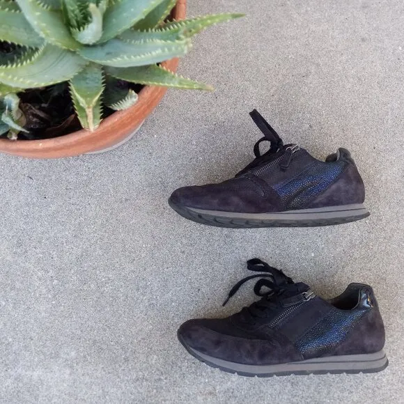 Gabor Dames Mixed Material Sneaker Size 6