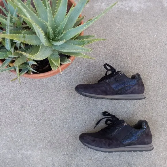 Gabor Dames Mixed Material Sneaker Size 6