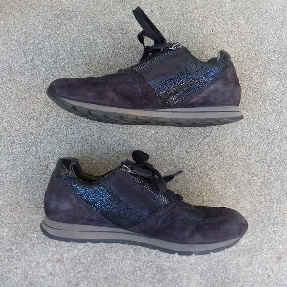 Gabor Dames Mixed Material Sneaker Size 6