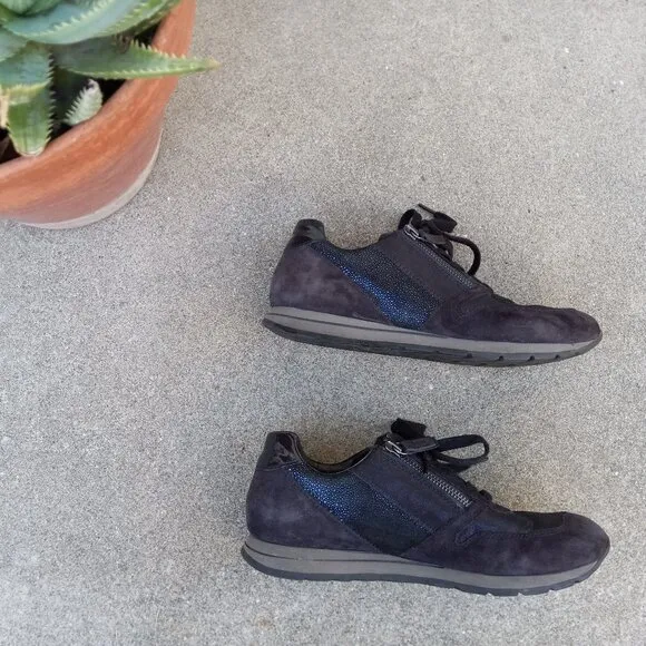 Gabor Dames Mixed Material Sneaker Size 6