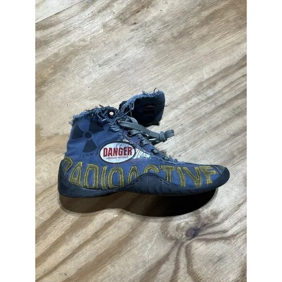 GBX Rescue Brooklyn Radioactive High Top Embellished Sneakers Canvas Men 8.5