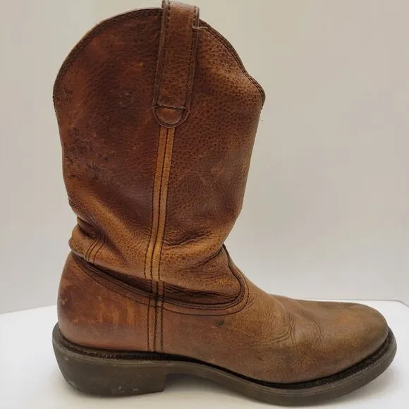 Georgia Boot Cowboy Boots Men's Size 9.5W Brown 11&quot; Carbo Tec Farm and Ranch