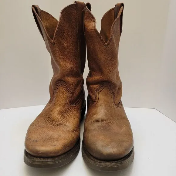 Georgia Boot Cowboy Boots Men's Size 9.5W Brown 11&quot; Carbo Tec Farm and Ranch