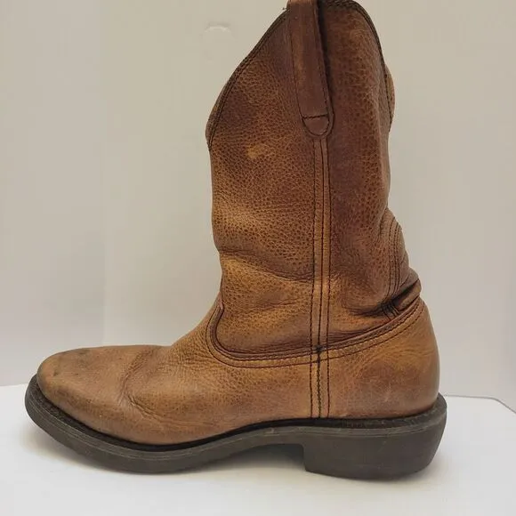 Georgia Boot Cowboy Boots Men's Size 9.5W Brown 11&quot; Carbo Tec Farm and Ranch