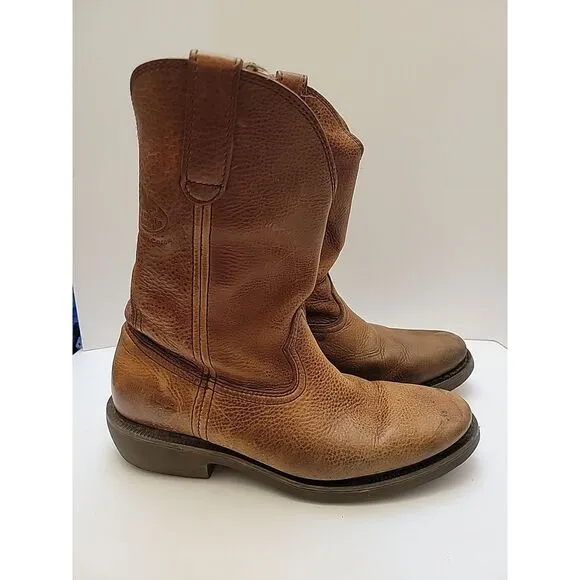 Georgia Boot Cowboy Boots Men's Size 9.5W Brown 11&quot; Carbo Tec Farm and Ranch