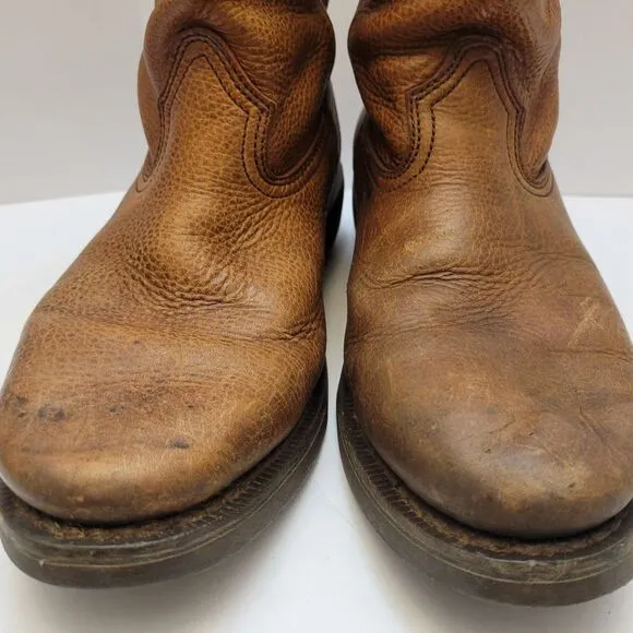 Georgia Boot Cowboy Boots Men's Size 9.5W Brown 11&quot; Carbo Tec Farm and Ranch