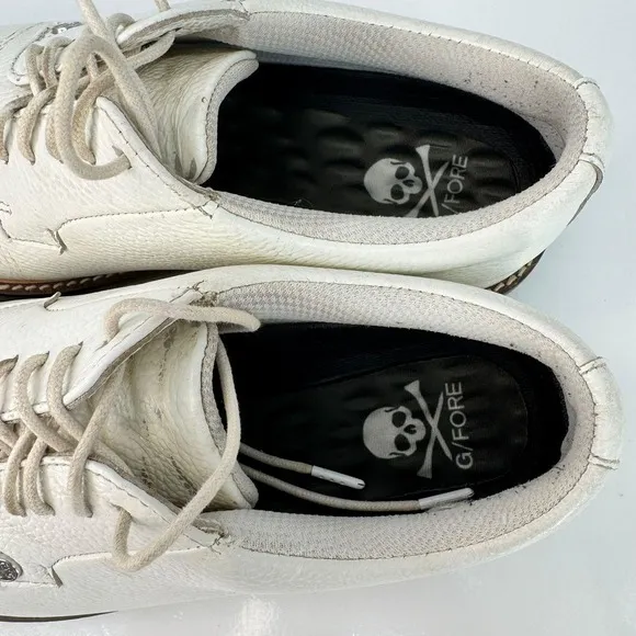 G/Fore Mens Gallivanter Leather White Golf Shoes Sport Sz 9 Style G4MS21EF02