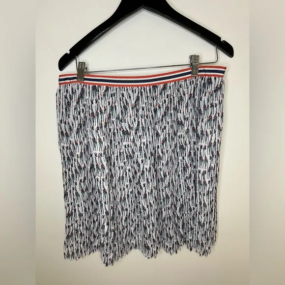G.H. Bass &amp; Co. Giraffe Print Pleated Skirt Size 10 NWT Animal Print Flowy