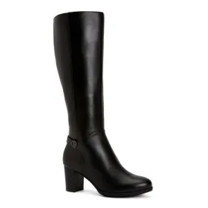 GIANI BERNINI Womens Black Adonnys Round Toe Block Heel Leather Boots 5.5 M