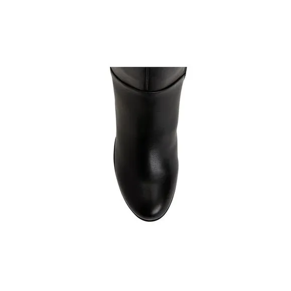 GIANI BERNINI Womens Black Adonnys Round Toe Leather Heeled Boots 6 WC