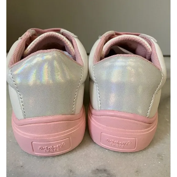 Girl /youth Size 2 Tennis Shoe Dr. Scholl's Time Off Sneaker White, Rainbow. NEW
