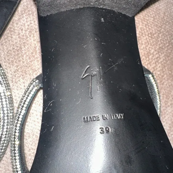 Giuseppe Zanotti crystal slides sz 39