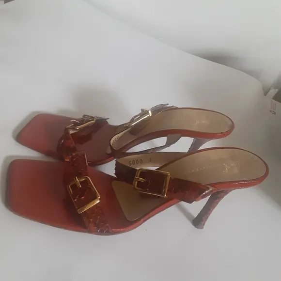 Giuseppe zanotti snake skin sandals sz 37
