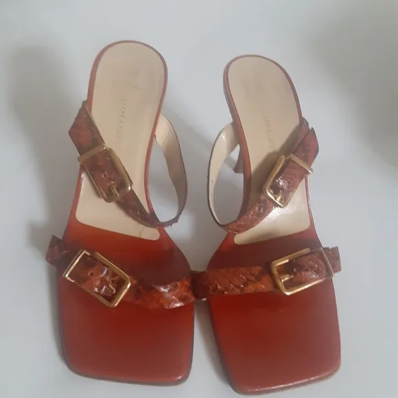 Giuseppe zanotti snake skin sandals sz 37