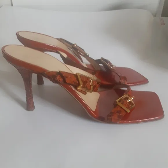 Giuseppe zanotti snake skin sandals sz 37