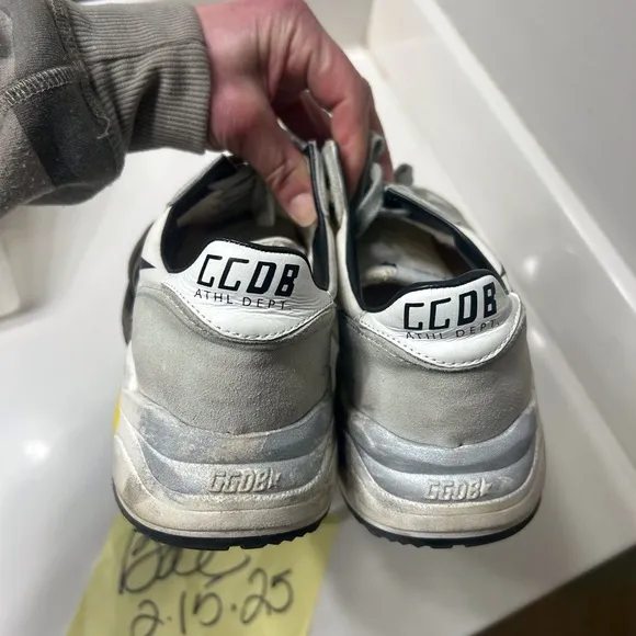 Golden Goose running soles Sz 38 Gray and White Sneakers