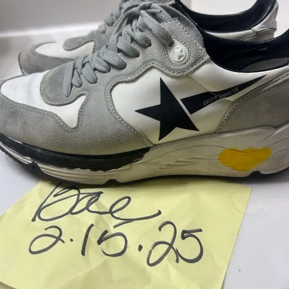 Golden Goose running soles Sz 38 Gray and White Sneakers