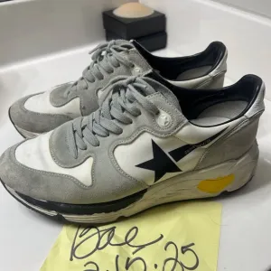 Golden Goose running soles Sz 38 Gray and White Sneakers