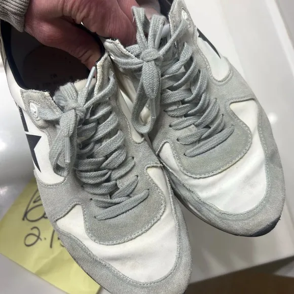 Golden Goose running soles Sz 38 Gray and White Sneakers