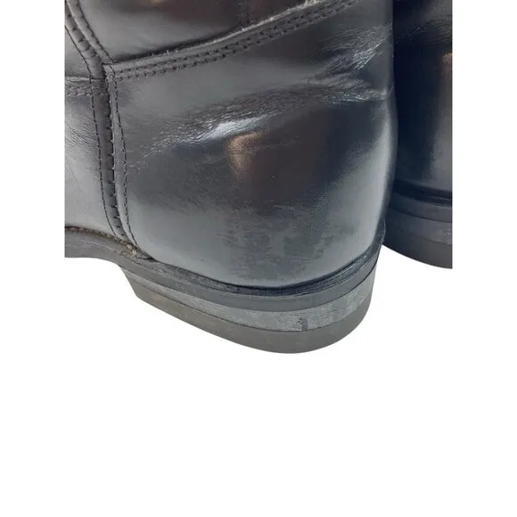 Goodyear Mens Boots 9EEE Black Leather Western Grunge Biker Vibram Oil Resistant