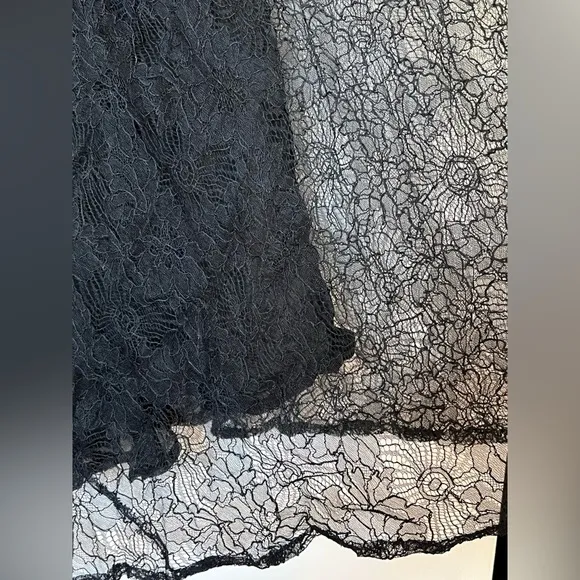 Gothic Black Lace Long Skirt – Women’s Size Medium – Romantic, Elegant, and Edgy