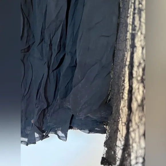 Gothic Black Lace Long Skirt – Women’s Size Medium – Romantic, Elegant, and Edgy